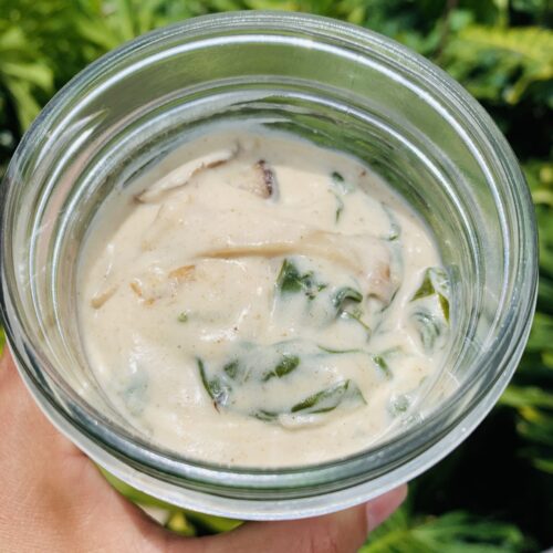 Hamakua Mushroom and Spinach Cream Sauce